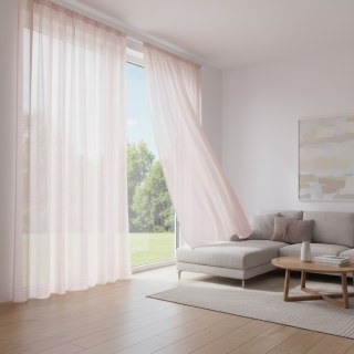Luxe Zartes Pudriges Rosa Voile Vorhang 3