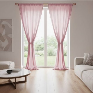 Luxe Pink Schimmernder Voile Vorhang 3