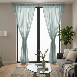 Luxe Teal Blue Sheer Voile Curtain
Luxe Teal Blue Transparenter Voile Vorhang 2