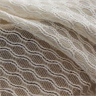 Wave Some Magic Oatmeal Cotton Blend Net Trellis Heavy Net Curtain 9