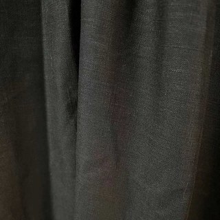 Shabby Chic Black 100% Flax Linen Curtains 4