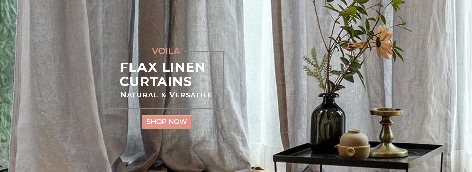100% Pure Flax Linen Curtains