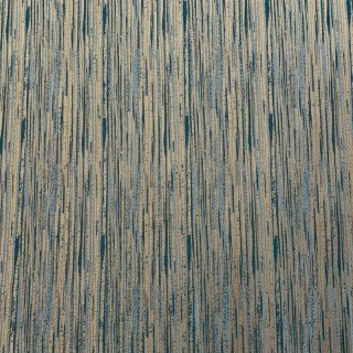 Gilded Stripes Subtle Textured Teal and Gold Striped Curtain 6