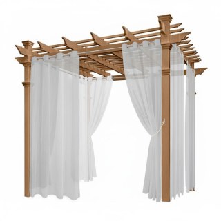 Laguna Outdoor Waterproof Light Grey Voile Curtain 2
