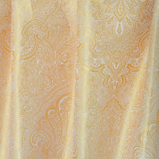 Opulent Floral Luxury Jacquard Satiny Gold Damask Curtain 6