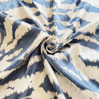Tiger Stripes Navy Blue Animal Print Curtain