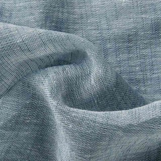 Daytime Textured Weaves Dusky Blue Sheer Voile Curtain