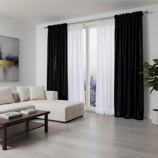 Luminous Luxe Black Velvet Curtains 3