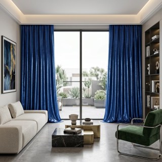 Luminous Luxe Royal Blue Velvet Curtains