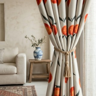 The Happiest Colour Orange Blackout Curtain