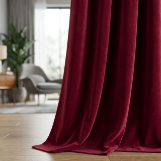 Cascade Matte Ruby Rose Red Velvet Curtains