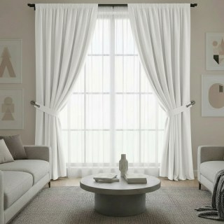 Cascade Matte Snow White Velvet Curtains 3