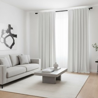 Cascade Matte Snow White Velvet Curtains 2