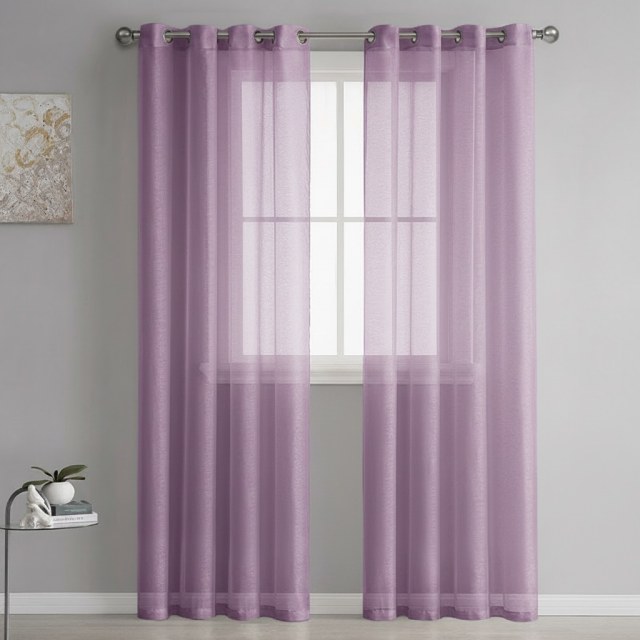 Luxe Lavender Purple Voile Curtain 1
