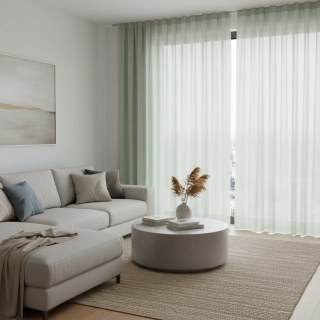 Luxe Lime Green Sheer Voile Curtain 4