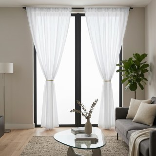 Luxe White Sheer Voile Curtain 2
