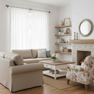 Mermaid Fish Net Textured White Semi Sheer Voile Curtain 2