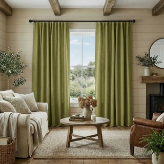 Pine Valley Olive Green Blackout Curtain 2