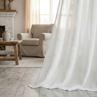 Scandinavian White Soft Cotton Voile Curtain 4