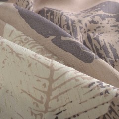 Rideau marron à motifs de feuilles bloquantes 3