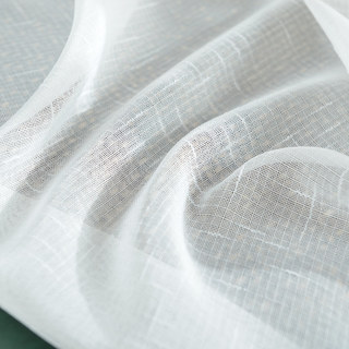 Une Touche de Soleil Voilage Blanc Semi-Transparent Rideau en Maille Lourde