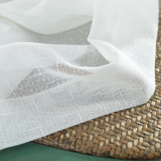 Une Touche de Soleil Voilage Blanc Semi-Transparent Rideau en Maille Lourde 12