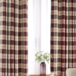 Cosy Plaid Check Burgundy Red Chenille Curtain
Cosy Plaid Check Bordeaux Rouge Chenille Rideau