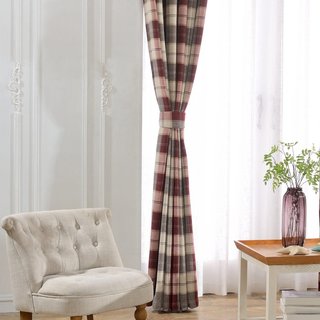 Cosy Plaid Check Burgundy Red Chenille Curtain
Cosy Plaid Check Bordeaux Rouge Chenille Rideau 4