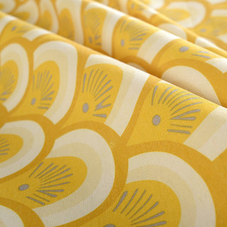 Bonjour Sunshine Moderne Art Déco Jaune Rideau Floral 7