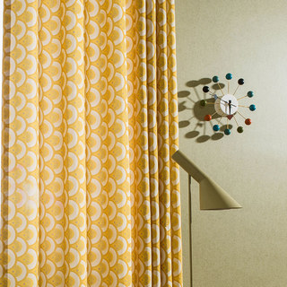 Bonjour Sunshine Moderne Art Déco Jaune Rideau Floral 9