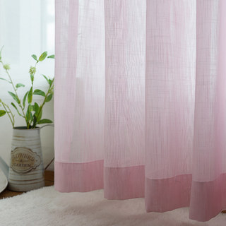 Une touche de soleil Rideau en Voile Rose