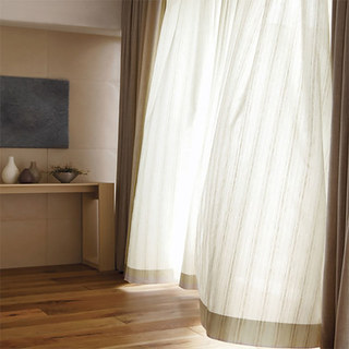 Country Escape Rayé Lin Voile Rideau