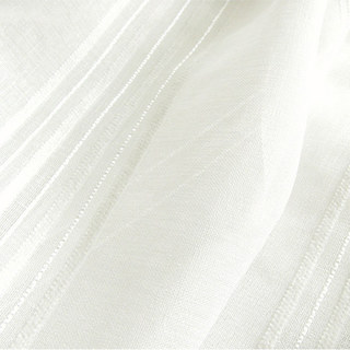 Urban Melody Blanc Ivoire Rideau Voile Rayé 9