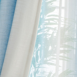 Brise Marine Cocktail Pastel Bleu Ciel Blanc Coco Rideau Voile Transparent 5