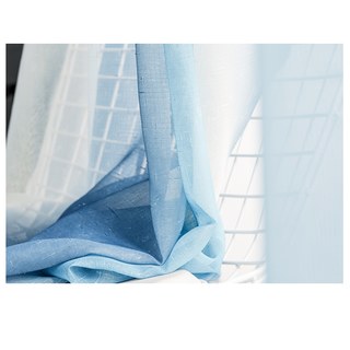 Brise Marine Cocktail Pastel Bleu Ciel Blanc Coco Rideau Voile Transparent 8