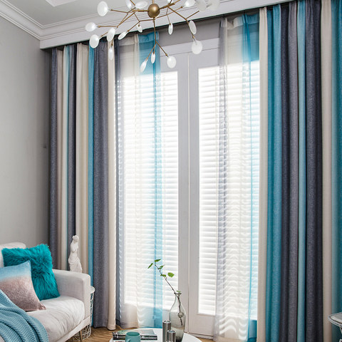 Sea Breeze Cocktail Rock Grey and Beach Blue Striped Curtain
→
Rideau rayé Sea Breeze Cocktail Rock Gris et Bleu Plage 1