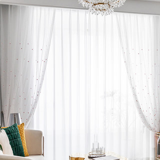 Rose Amore Brodé Voile Transparent Rideaux Pétale 3