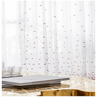 Rose Amore Brodé Voile Transparent Rideaux Pétale 2