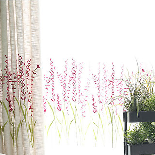Spring Lupins Rose Imprimé Voile Transparent rideaux 6