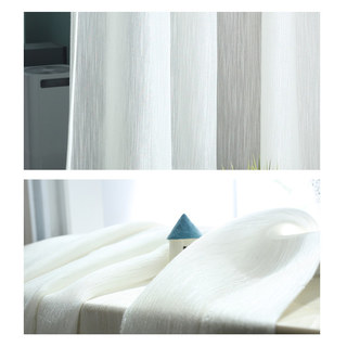 Soie Cascade Blanc Chiffon Rideau Voile 5