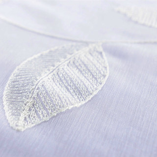 Voilage Brodé Blanc Motifs Bois Flou 4