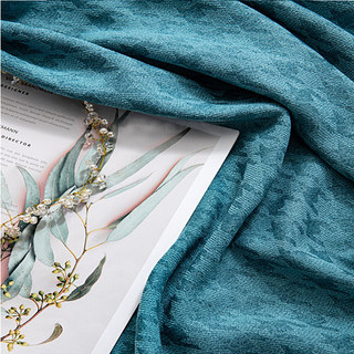 Houndstooth Motif Rideau Occultant Bleu Canard et Noir 6