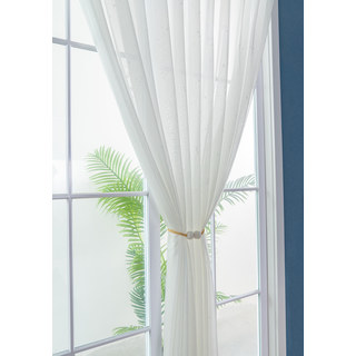 Constellation Grappes Éparses Blanc Rideau Voile Texturé 10