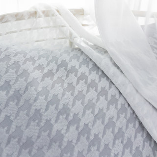 Ivoire Demi Impression H Houndstooth Jacquard Tulle Voile Rideau 9