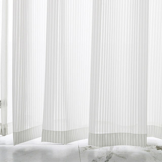Sun Rays Bold Striped White Chiffon Sheer Curtain
Sun Rays Rayures audacieuses Blanc Chiffon Voilage  1