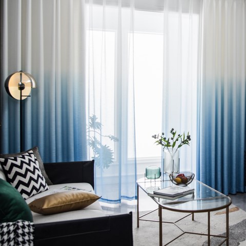 La Parfaite Association Rideau Dégradé Bleu Saphir 1