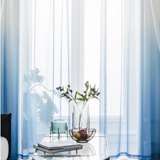 La Parfaite Association Ombré Saphir Bleu Voile Texturé Transparent