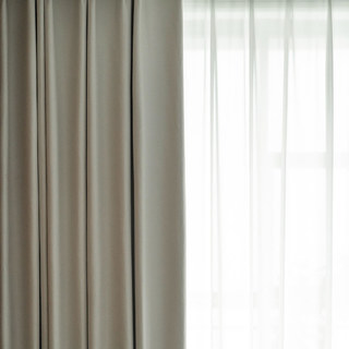 Herringbone Beige Rideau 100% Blackout