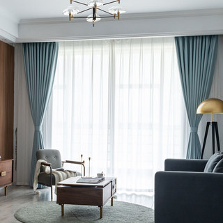 Herringbone Pastel Bleu Rideau Occultant 100% 3