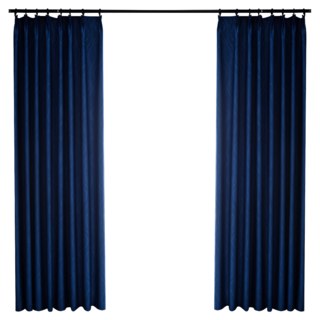 Rideaux occultants bleu marine super épais à vagues ondulées 12